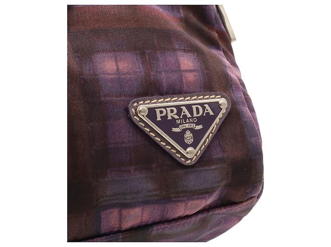 Borsa a tracolla Prada con motivo Triangle Check - vista 6