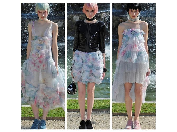 Chanel Paris-Versailles Guantes sin dedos verde menta - vista 4