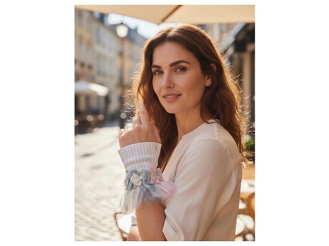 Chanel Paris-Versailles Guantes sin dedos verde menta - vista 7
