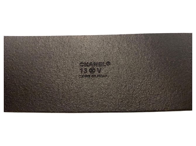 Chanel Oval CC Leather Belt in Black and Silver - view 8