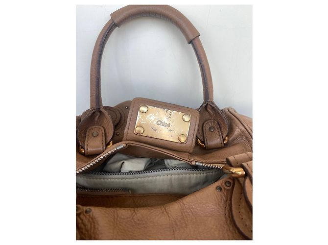 Borsa a mano Chloé Paddington in pelle marrone - vista 2