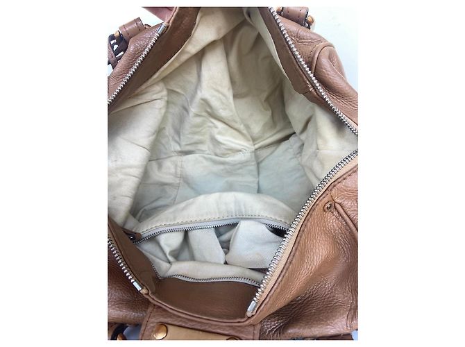 Borsa a mano Chloé Paddington in pelle marrone - vista 6