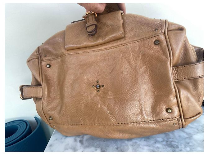 Borsa a mano Chloé Paddington in pelle marrone - vista 8
