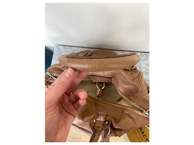 Borsa a mano Chloé Paddington in pelle marrone - vista 9