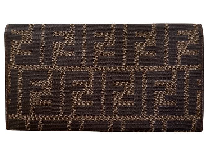 Fendi Baguette Continental Zucca Embossed Leather - view 2