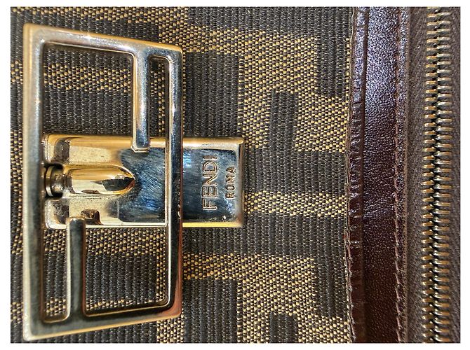 Fendi Baguette Continental Zucca Embossed Leather - view 5