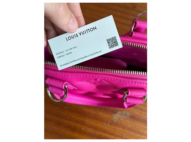 Louis Vuitton Borsa Alma Bubblegram Pelle Rosa - vista 8