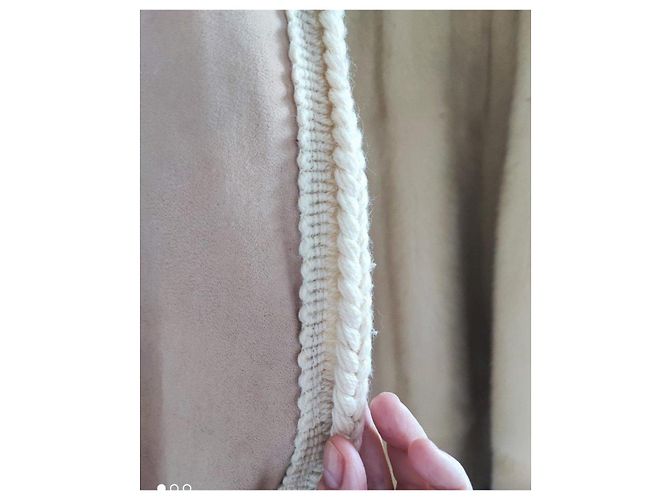 Autre Marque Abrigo largo de piel de oveja beige - vista 4