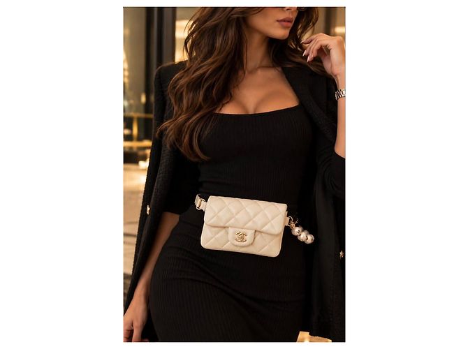 Chanel My Precious Pearls Mini Borsa Cintura in Pelle Matelassé - vista 4