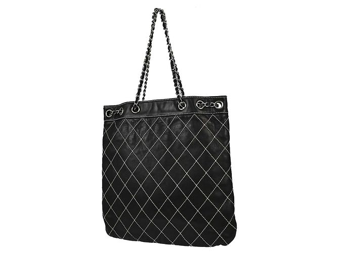 Chanel Surpique Chain Quilted Leather Medium - vista 2