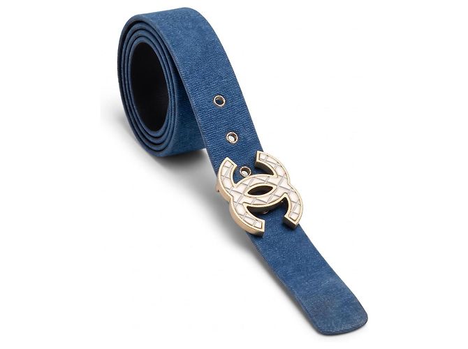 Chanel Airlines 16P Denim Gürtel mit CC-Schnalle - Ansicht 2