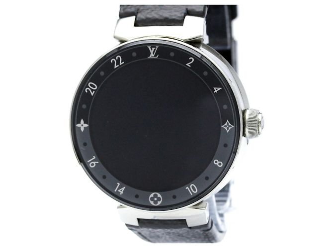 Relógio Inteligente Louis Vuitton Tambour Horizon Connected Quartz em Aço Inoxidável e Monogram Eclipse Split Canvas 42 - vista 4