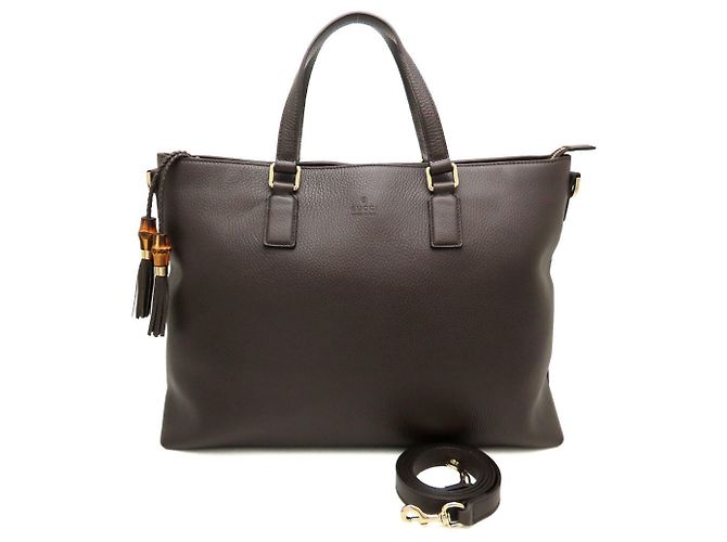 Gucci Bamboo 2-Way Tote Bag mit Fransen und Quasten - Ansicht 2