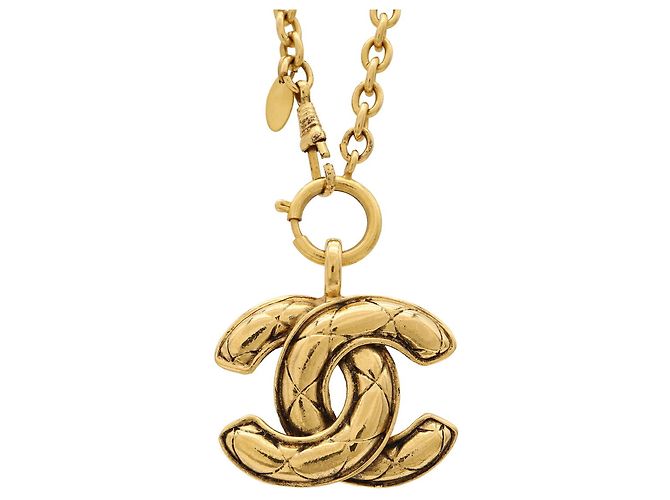 Colar de corrente Chanel Coco Mark Matelassé - vista 2