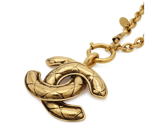 Colar de corrente Chanel Coco Mark Matelassé - vista 4