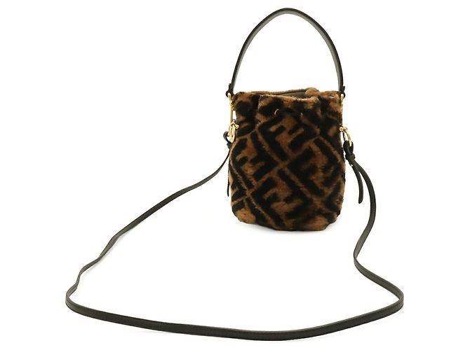 Borsa Secchiello Fendi Zucca Montresor Mini - vista 3