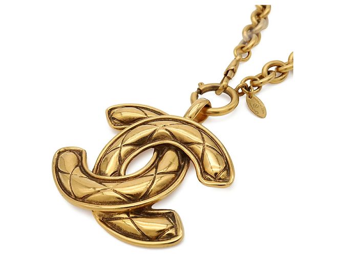 Colar de corrente Chanel Coco Mark Matelassé - vista 4
