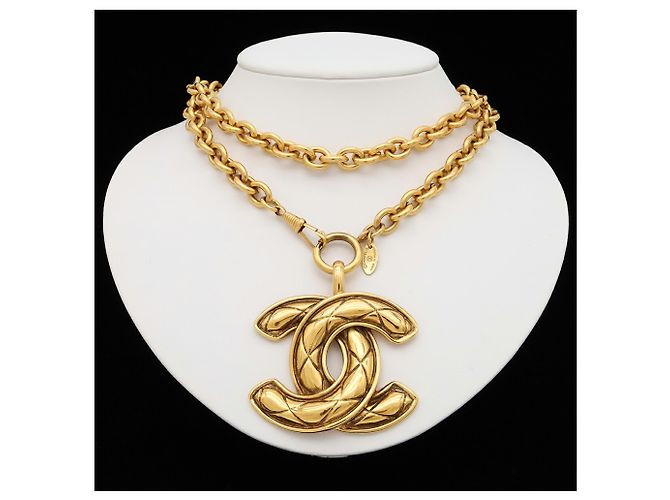 Colar de corrente Chanel Coco Mark Matelassé - vista 8