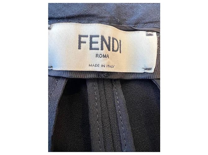 Fendi schwarze Hose aus Schurwolle - Ansicht 8