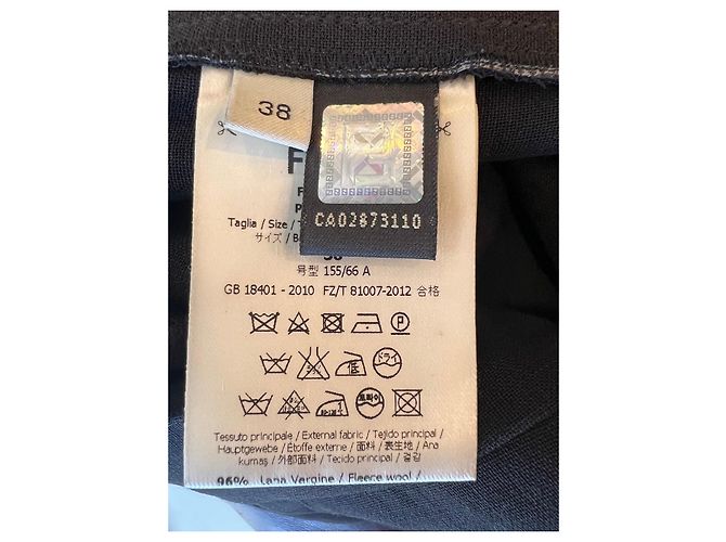 Fendi schwarze Hose aus Schurwolle - Ansicht 9