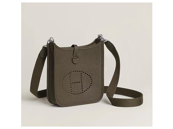 Hermès Evelyne 16 TPM Borsa a Tracolla Pelle Vert Loden - vista 3