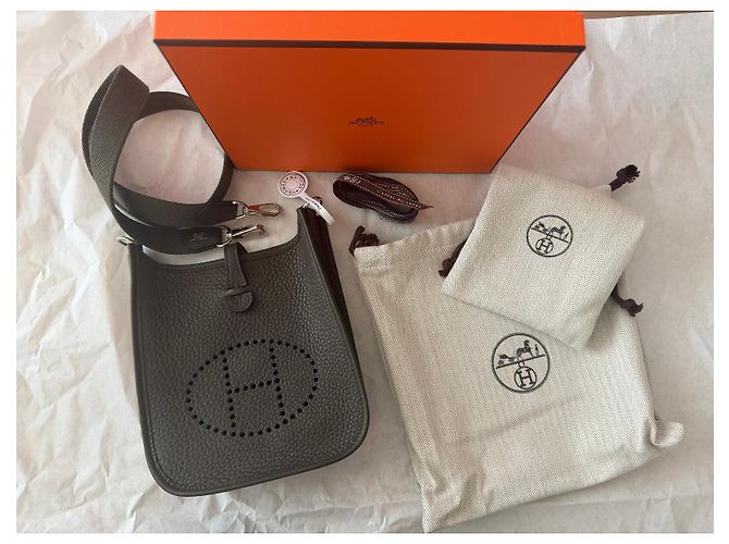 Hermès Evelyne 16 TPM Borsa a Tracolla Pelle Vert Loden - vista 6