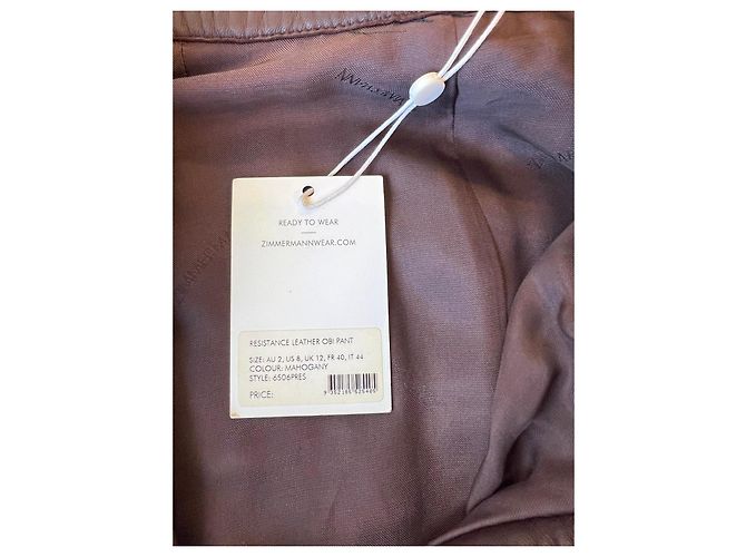 Zimmermann Pantalones Resistance de cuero marrón - vista 10