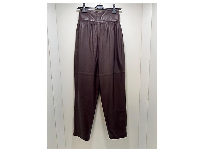 Zimmermann Pantalones Resistance de cuero marrón - vista 2