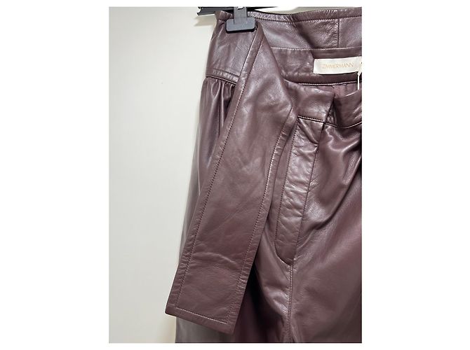 Zimmermann Pantalones Resistance de cuero marrón - vista 3