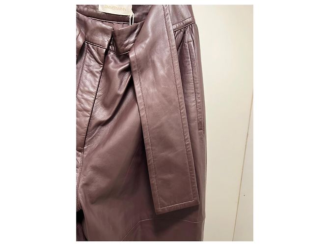 Zimmermann Pantalones Resistance de cuero marrón - vista 4