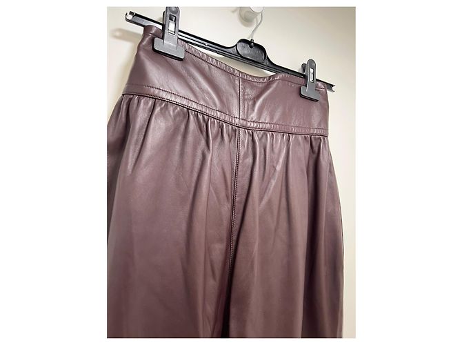 Zimmermann Pantalones Resistance de cuero marrón - vista 6