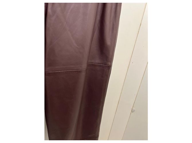 Zimmermann Pantalones Resistance de cuero marrón - vista 7