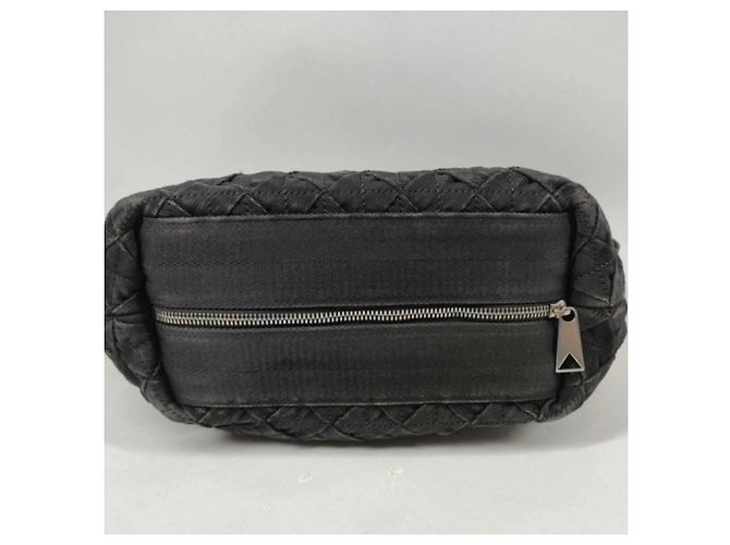 Borsa a tracolla Bottega Veneta in tela nera - vista 3
