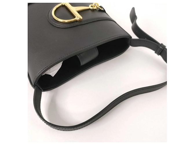 Borsa a tracolla GUCCI in pelle nera - vista 3