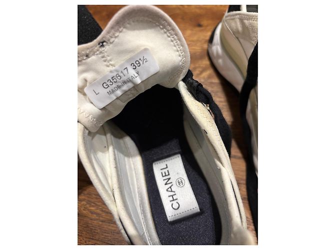 Zapatillas Chanel CC Logo de piel y ante - vista 11