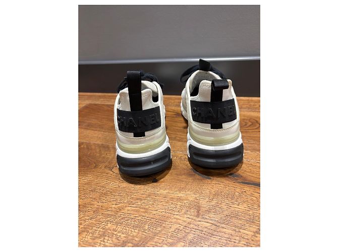 Zapatillas Chanel CC Logo de piel y ante - vista 12