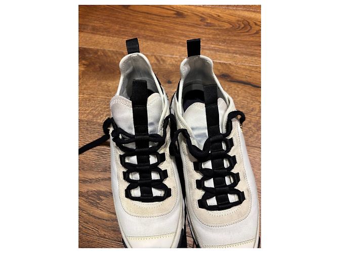 Zapatillas Chanel CC Logo de piel y ante - vista 5