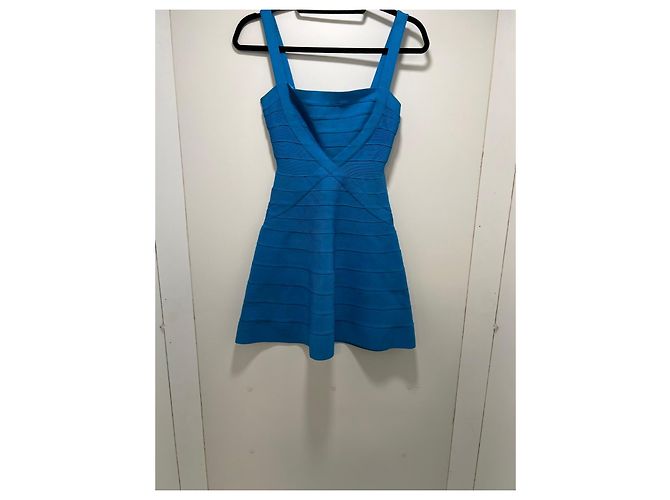 Herve Leger Blaues Bandage-Kleid - Ansicht 2