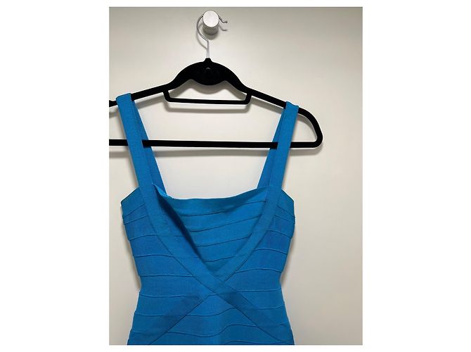 Herve Leger Blaues Bandage-Kleid - Ansicht 3
