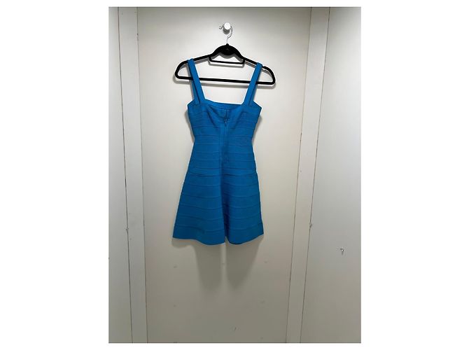 Herve Leger Blaues Bandage-Kleid - Ansicht 4