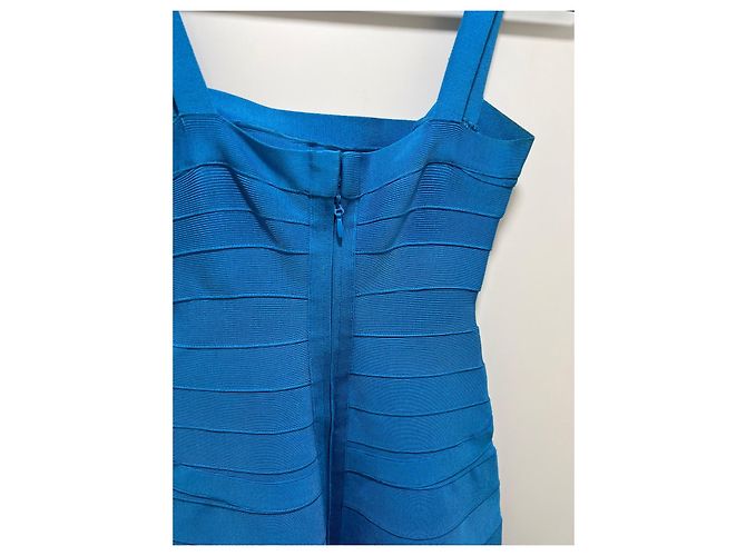 Herve Leger Blaues Bandage-Kleid - Ansicht 5
