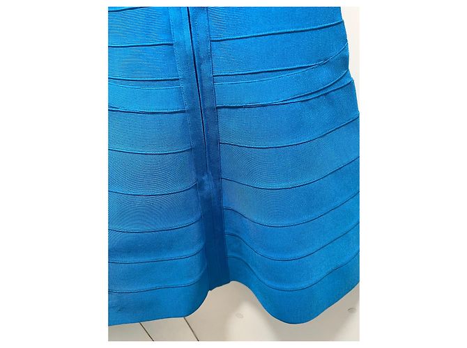 Herve Leger Blaues Bandage-Kleid - Ansicht 6