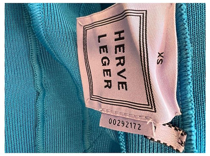 Herve Leger Blaues Bandage-Kleid - Ansicht 7