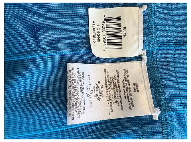 Herve Leger Blaues Bandage-Kleid - Ansicht 8