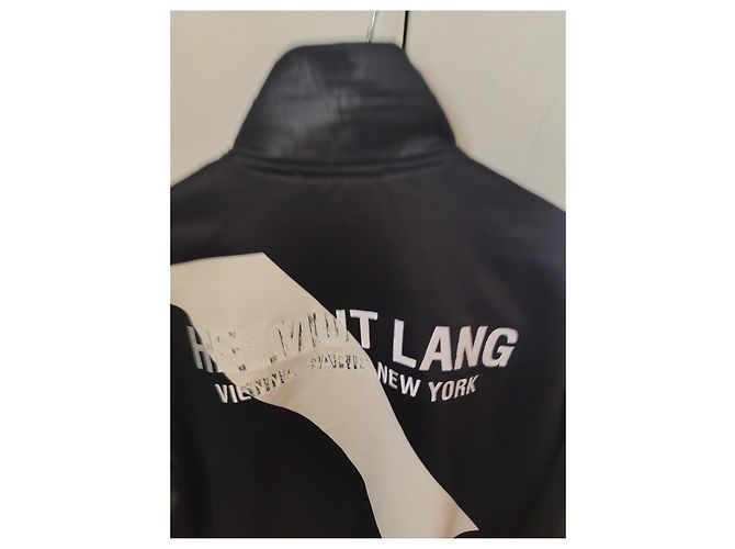 Casaco Track em couro preto Helmut Lang - vista 3