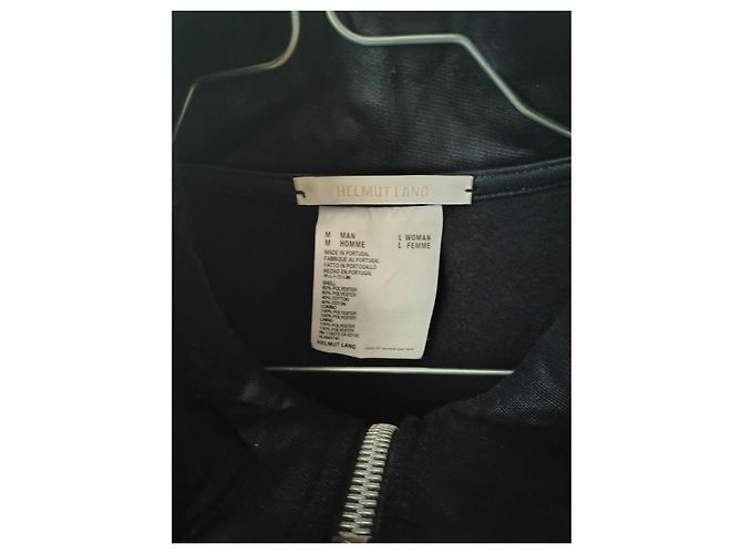 Casaco Track em couro preto Helmut Lang - vista 5