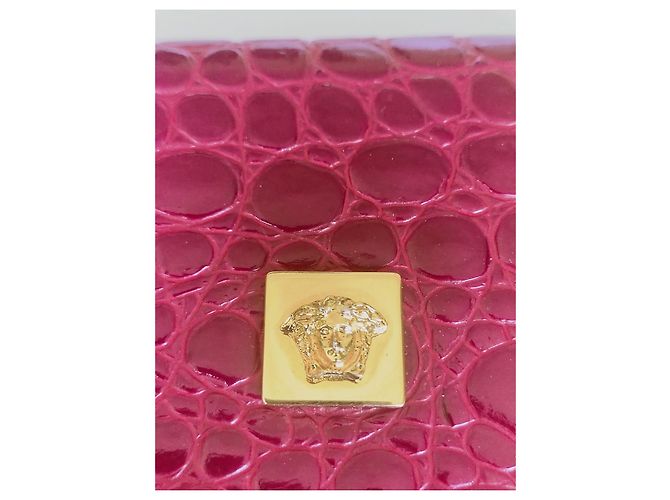 Portafoglio in pelle embossed coccodrillo rosso Gianni Versace - vista 6