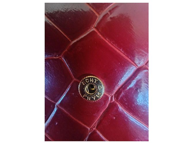 Portafoglio in pelle embossed coccodrillo rosso Gianni Versace - vista 8