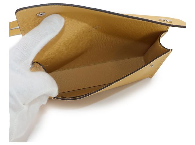 Hermès Borsa a tracolla Hermes Nap Togo Epsom Paille - vista 6