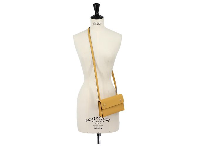 Hermès Borsa a tracolla Hermes Nap Togo Epsom Paille - vista 9